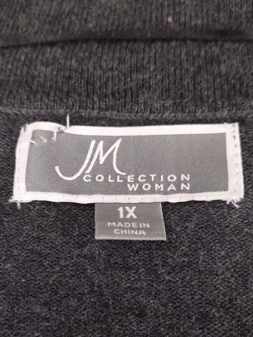 JM Collection Dark Gray Open-Front Studded Cuff Cardigan - Picture 6 of 8